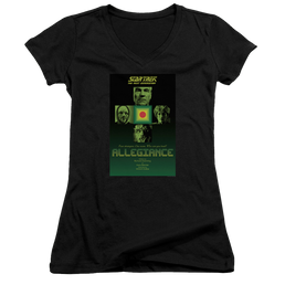 Star Trek The Next Generation Tng Season 3 Episode 18 - Juniors V-Neck T-Shirt Juniors V-Neck T-Shirt Star Trek   