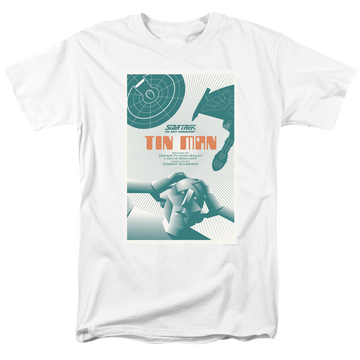 White men's regular fit t-shirt with Star Trek The Next Generation Season 3 Episode 20 graphic