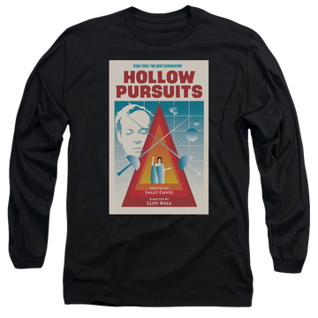 Black men's long sleeve t-shirt with Star Trek The Next Generation Tng S3 Ep21 graphic