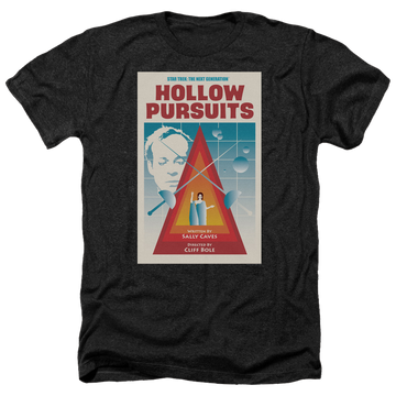 Black men's heather t-shirt with Star Trek The Next Generation Tng Season 3 Episode 21 graphic