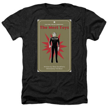 Black men's heather t-shirt with Star Trek The Next Generation Tng Season 3 Episode 22 graphic