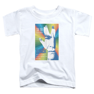 White toddler t-shirt with Star Trek The Next Generation Tng Season 3 Episode 23 graphic