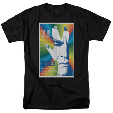 Black men's regular fit t-shirt with Star Trek The Next Generation Season 3 Episode 23 graphic