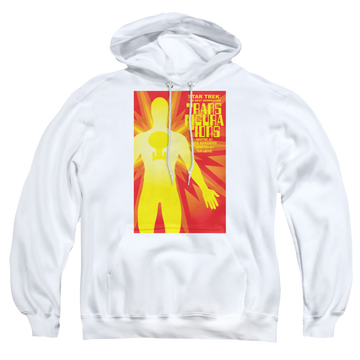 White pullover hoodie with Star Trek The Next Generation Tng Season 3 Episode 25 graphic