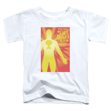 White toddler t-shirt with Star Trek The Next Generation Tng Season 3 Episode 25 graphic