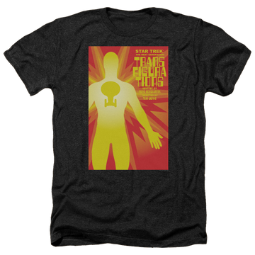Black men's heather t-shirt with Star Trek The Next Generation Tng Season 3 Episode 25 graphic