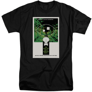 Black men's tall fit t-shirt with Star Trek The Next Generation Tng Season 3 Episode 26 graphic