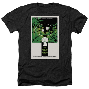 Black men's heather t-shirt with Star Trek The Next Generation Tng Season 3 Episode 26 graphic