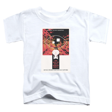 White toddler t-shirt with Star Trek The Next Generation Tng Season 4 Episode 1 graphic