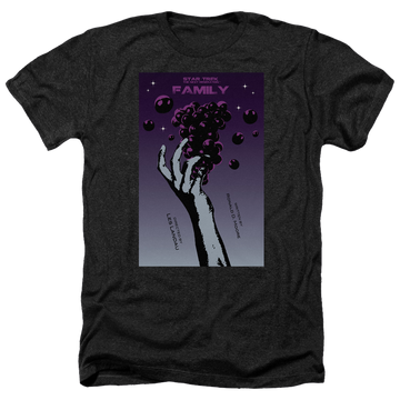 Black men's heather t-shirt with Star Trek The Next Generation Tng Season 4 Episode 2 graphic