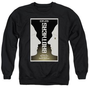 Black men's crewneck sweatshirt with Star Trek The Next Generation Tng S4 Ep3 graphic