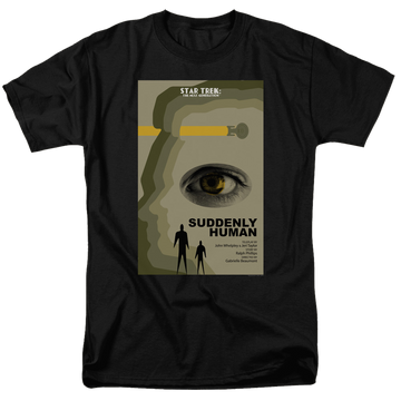 Black men's regular fit t-shirt with Star Trek The Next Generation Tng Season 4 Episode 4 graphic