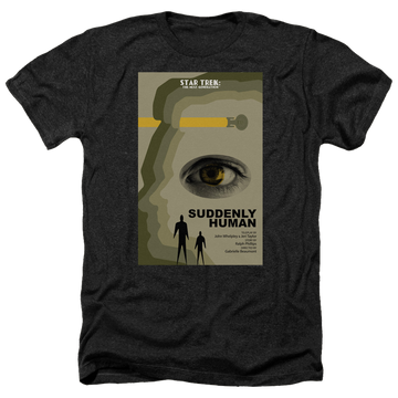Black men's heather t-shirt with Star Trek The Next Generation Tng Season 4 Episode 4 graphic
