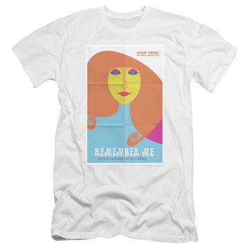 White men's premium slim fit t-shirt with Star Trek The Next Generation Tng Season 4 Episode 5 graphic