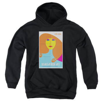 Black youth hoodie for ages 8 to 12 with Star Trek The Next Generation Tng Season 4 Episode 5 graphic