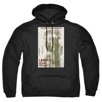 Black pullover hoodie with Star Trek The Next Generation Tng Season 4 Episode 6 graphic