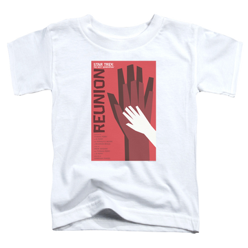 White toddler t-shirt with Star Trek The Next Generation Tng Season 4 Episode 7 graphic