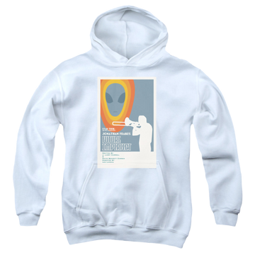 White youth hoodie for ages 8 to 12 with Star Trek The Next Generation Tng Season 4 Episode 8 graphic
