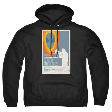 Black pullover hoodie with Star Trek The Next Generation Tng Season 4 Episode 8 graphic