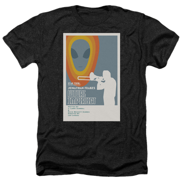 Black men's heather t-shirt with Star Trek The Next Generation Tng Season 4 Episode 8 graphic