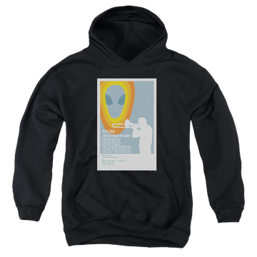 Black youth hoodie for ages 8 to 12 with Star Trek The Next Generation Tng Season 4 Episode 8 graphic