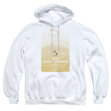 White pullover hoodie with Star Trek The Next Generation Tng Season 4 Episode 9 graphic