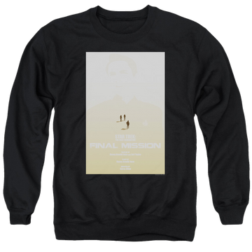 Black men's crewneck sweatshirt with Star Trek The Next Generation Tng S4 Ep9 graphic