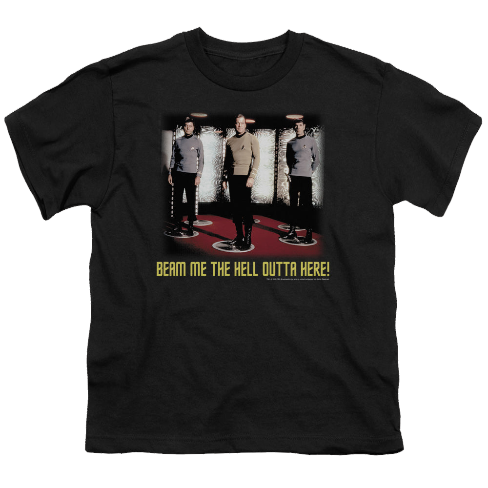 Star Trek The Original Series Beam Me Out - Youth T-Shirt Youth T-Shirt (Ages 8-12) Star Trek   