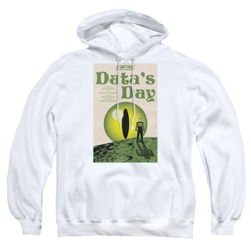 White pullover hoodie with Star Trek The Next Generation Tng Season 4 Episode 11 graphic