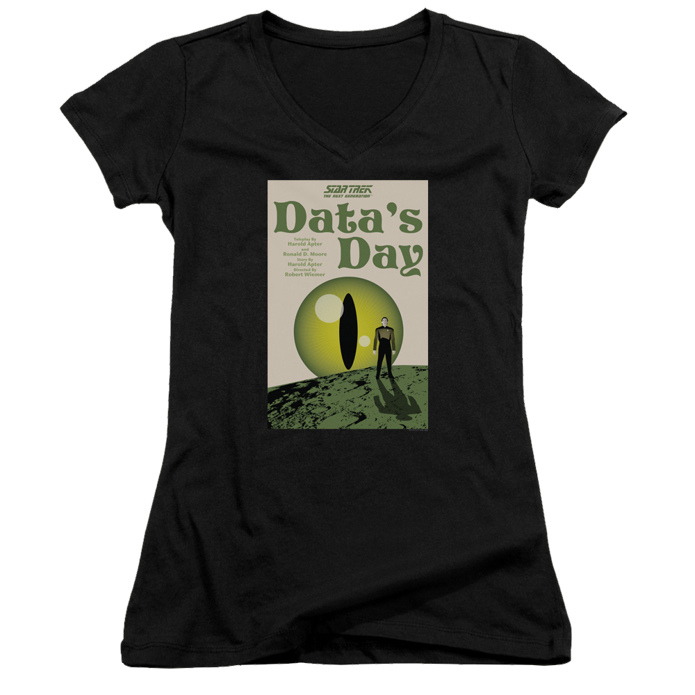 Star Trek The Next Generation Tng Season 4 Episode 11 - Juniors V-Neck T-Shirt Juniors V-Neck T-Shirt Star Trek   