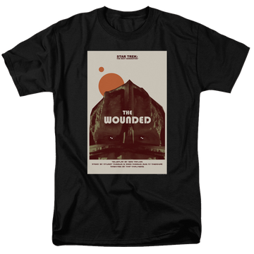 Black men's regular fit t-shirt with Star Trek The Next Generation S4 E12 graphic