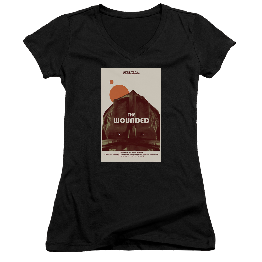 Star Trek The Next Generation Tng Season 4 Episode 12 - Juniors V-Neck T-Shirt Juniors V-Neck T-Shirt Star Trek   