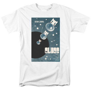 White men's regular fit t-shirt with Star Trek The Next Generation Season 4 Episode 14 graphic