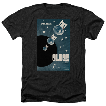 Black men's heather t-shirt with Star Trek The Next Generation Tng Season 4 Episode 14 graphic