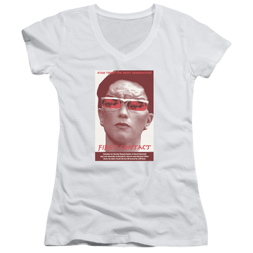 Star Trek The Next Generation Tng Season 4 Episode 15 - Juniors V-Neck T-Shirt Juniors V-Neck T-Shirt Star Trek   