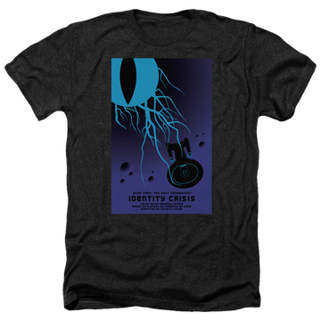 Black men's heather t-shirt with Star Trek The Next Generation Tng Season 4 Episode 18 graphic