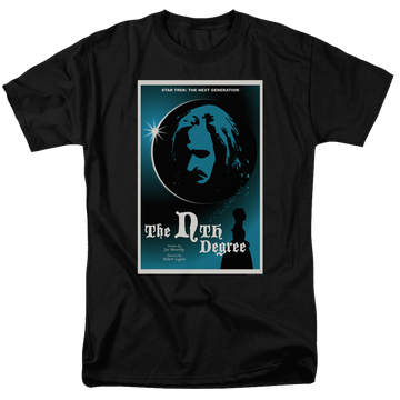 Black men's regular fit t-shirt with Star Trek The Next Generation S4 E19 graphic
