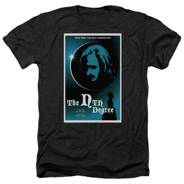 Black men's heather t-shirt with Star Trek The Next Generation Tng Season 4 Episode 19 graphic