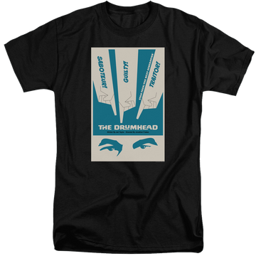 Black men's tall fit t-shirt with Star Trek The Next Generation Tng Season 4 Episode 21 graphic