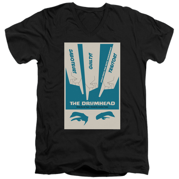 Black men's v-neck t-shirt with Star Trek The Next Generation Tng Season 4 Episode 21 graphic
