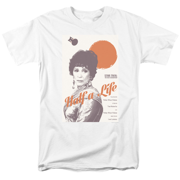 White men's regular fit t-shirt with Star Trek The Next Generation Season 4 Episode 22 graphic