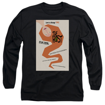 Black men's long sleeve t-shirt with Star Trek The Next Generation Tng S4 Ep23 graphic