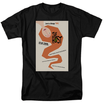 Black men's regular fit t-shirt with Star Trek The Next Generation Season 4 Episode 23 graphic
