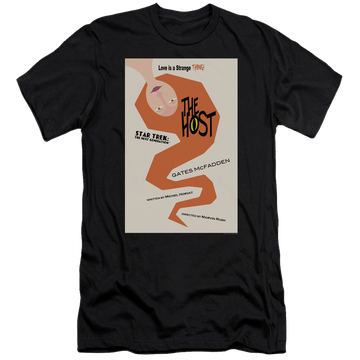 Black men's premium slim fit t-shirt with Star Trek The Next Generation Tng Season 4 Episode 23 graphic