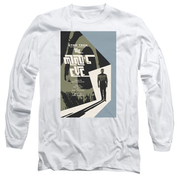 White men's long sleeve t-shirt with Star Trek The Next Generation Tng S4 Ep24 graphic