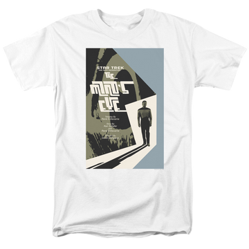 White men's regular fit t-shirt with Star Trek The Next Generation Season 4 Episode 24 graphic