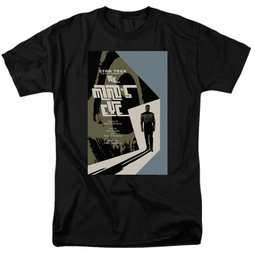 Black men's regular fit t-shirt with Star Trek The Next Generation S4 E24 graphic