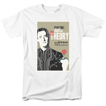 White men's regular fit t-shirt with Star Trek The Next Generation Season 4 Episode 25 graphic