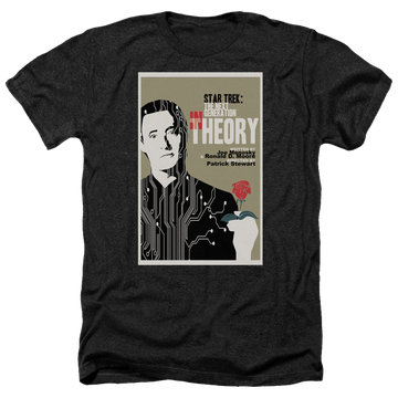 Black men's heather t-shirt with Star Trek The Next Generation Tng Season 4 Episode 25 graphic