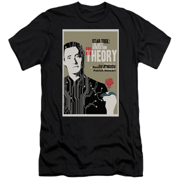 Black men's premium slim fit t-shirt with Star Trek The Next Generation Tng Season 4 Episode 25 graphic
